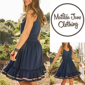 NWT Matilda Jane Navy Swing Dress size small